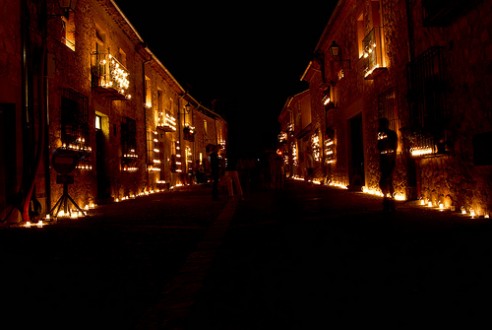 Lotería de Navidad en Pedraza ( Segovia )